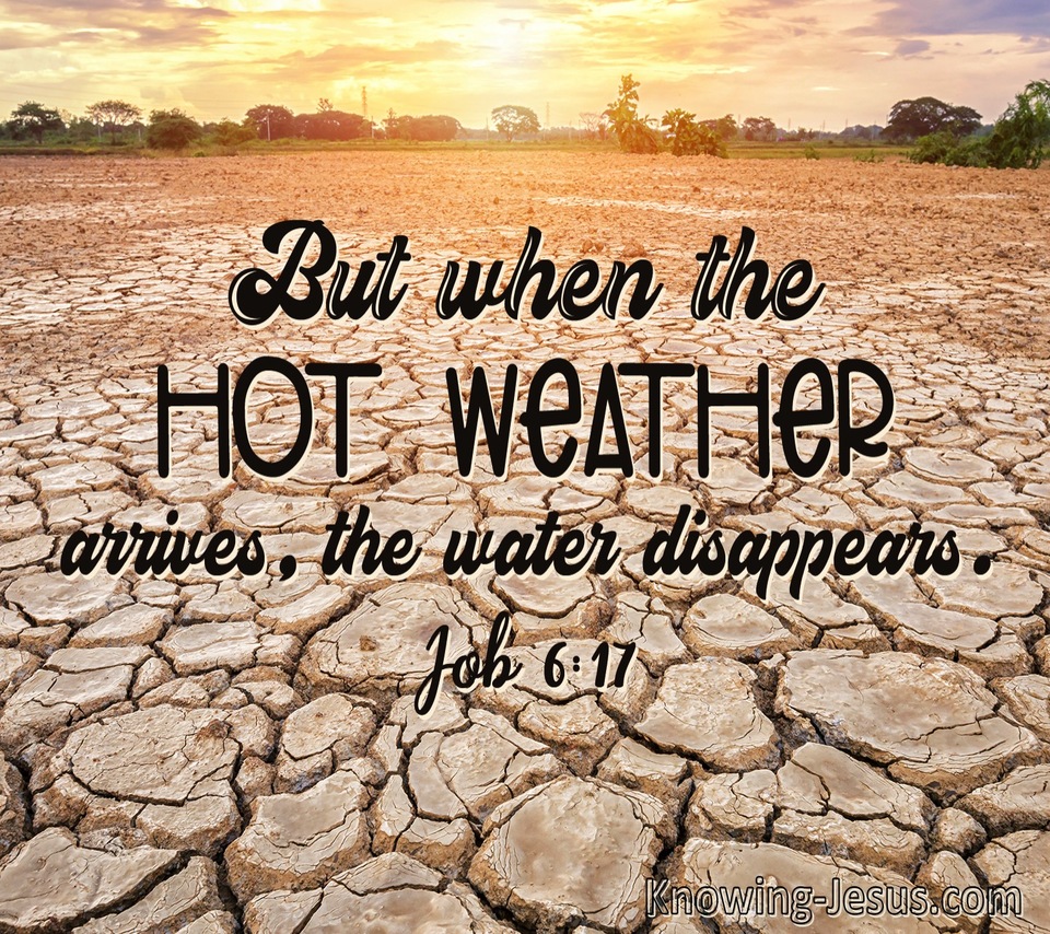 Job 6:17 When Hot Weather Arrives Water Disappears (brown)